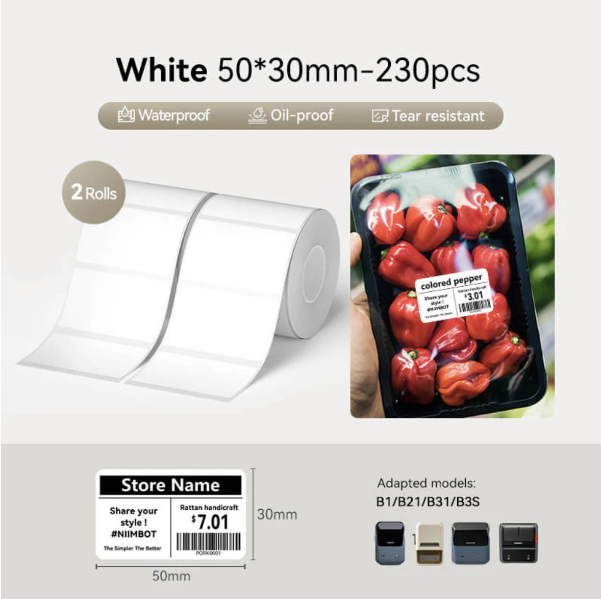 NIIMBOT Thermal Label Rolls